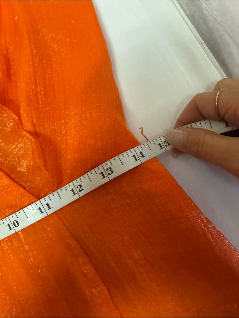 Anthropologie Hutch Tangerine Orange Sleeveless Ruffle Jumpsuit Size 6P NWT - Picture 14 of 16